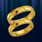 evlilik yüzüğü. Sarı altın yüzük 585