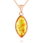 Pendentif en argent plaqué or "Amber Ray"