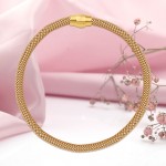 Yellow gold plated silver bracelet