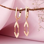 Køb hængende guldøreringe 585