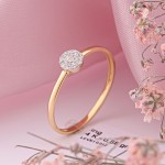 Sokolov krievu zelts 585 Goldring Diamonds