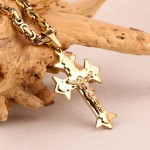 Стальная цепочка с крестиком