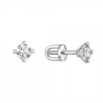 Boucles d'oreilles clous en or et diamants