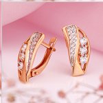 Серьги СОКОЛОВ Русское золото 585 цирконий