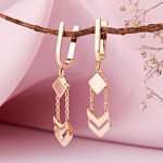 Køb hængende guldøreringe 585