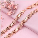 Колье/браслет из красного золота «двойной бриллиант»