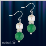 Boucles d'oreilles en argent avec perles et jade