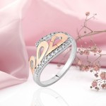 Silberring MIT Gold w Deutschland Kaufen Zirkonia
