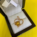 Gold-plated silver pendant with amber “Pföttchen”