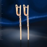 Earrings white gold Fianites Swarovski®