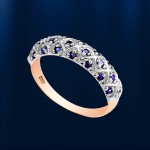 Russian gold jewelry sapphires bicolor