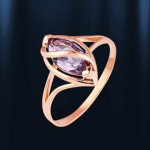 Ring with amethysts Russian gold