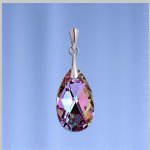 Medál Swarovski kristályokkal. Ezüst