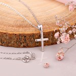 Silverhalsband med tvärhänge