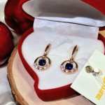 Goldohrringe mit Zirconia Russisches Gold 585