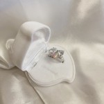 Silverring "Romance". Opal & Cubic Zirconia