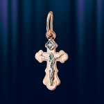 Korsheng med briljant, russisk gull