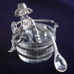 Bucket.Silver and crystal