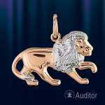 Zodiakalni znak "Leo" rusko zlato