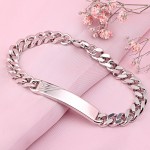 Silver bracelet with plate “Tank”