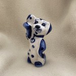 Gzhel porcelain dog
