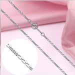 Colar russo pulseira/corrente em prata "Figaro 5+3"