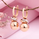 Earrings made of Russian gold 585 bicolor