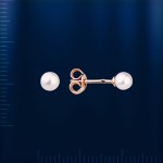 Stud earrings Russian gold and pearls