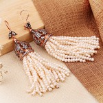Silver pearl earrings gold -plated silver
