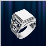 Prestigering aus 925er Silber „Muster“