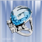 Prsteň Russian Silver & Topaz