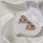 Arracades de plata daurada amb zirconi