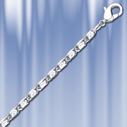 Бордюрные цепи - прессованный овал. Серебро