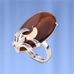 Stříbrný prsten s Uleksytem