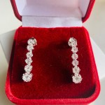 Серебряные серьги 925 с цирконием