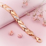 ARMBAND AUS ROTGOLD/Weissgold 585 °