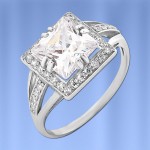 Fianites ezüst gyűrű