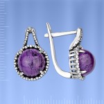 Earrings with Charoite silver 925°