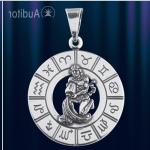 Segno zodiacale "Acquario" argento