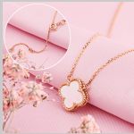 Rot Gold 585 Halsketten mit Mutter -pearl ⌀ 10 mm
