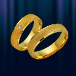 vjenčani prsten. Prsten od žutog zlata 585