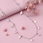 Silver necklace "Elegance". Zirconia