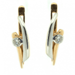 Pendientes de oro con diamantes.