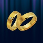 abielusõrmus. Kollase kullaga sõrmus 585