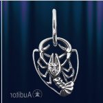 Segno zodiacale "Cancro" argento russo