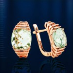 Russian gold jewelry amethyst