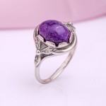 Ring with Charoite silver