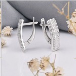 Серебряные серьги из серебра 925 пробы с фианитами SOKOLOV.
