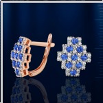 Náušnice so Swarovski® a zafírmi