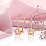 Children's earrings "Stars" made of gold and zirconia